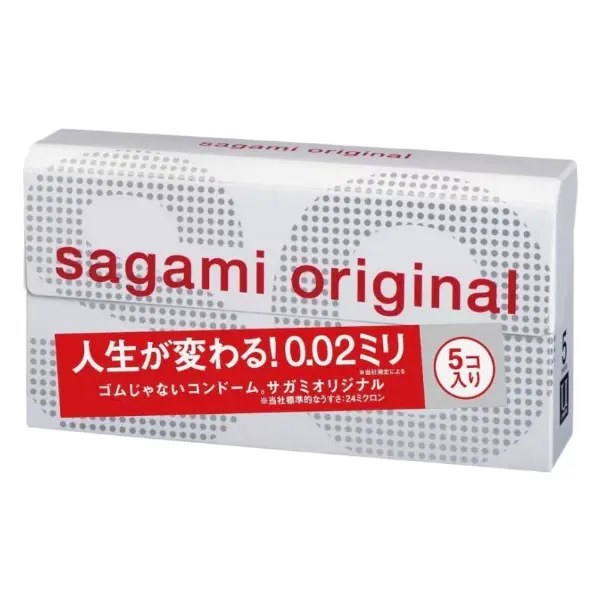 Презерватив полиуретановый ультратонкий Sagami 0,02 мм (5 шт в уп)