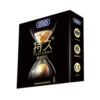 Презерватив пролонгатор OLO PERFORMA Black (3шт в уп)