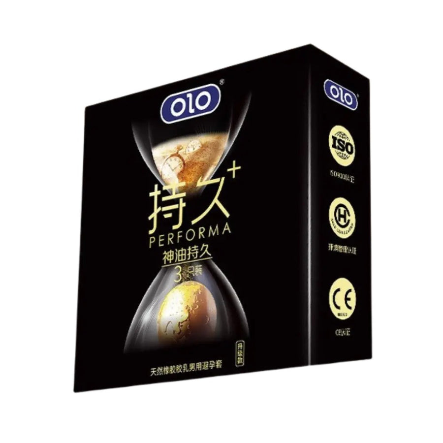 Презерватив пролонгатор OLO PERFORMA Black (3шт в уп)