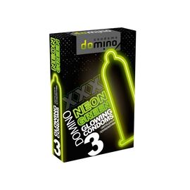Презерватив Domino Neon Green светящиеся (3 шт в уп)