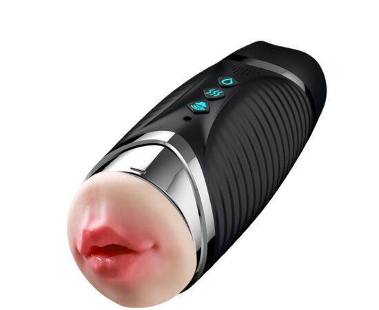 Мастурбатор двусторонний вагина-рот с подогревом, вибрация + голосовое сопровождение, изображение 4