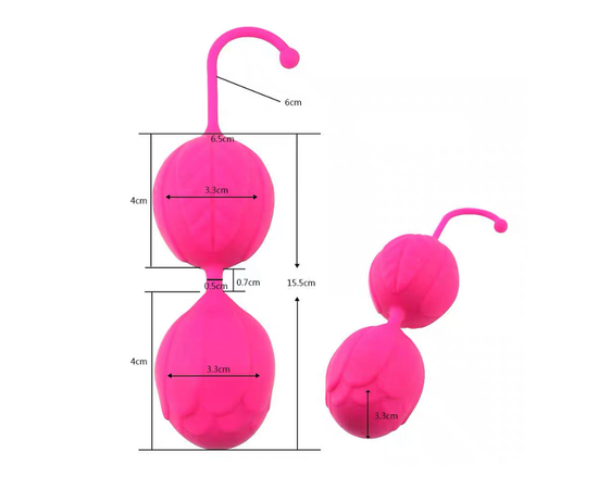 Шарик вагинальный двойной, Цвет: Розовый, изображение 2
