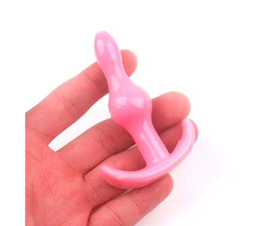 Пробка анальная силиконовая, Цвет: Розовый, изображение 2