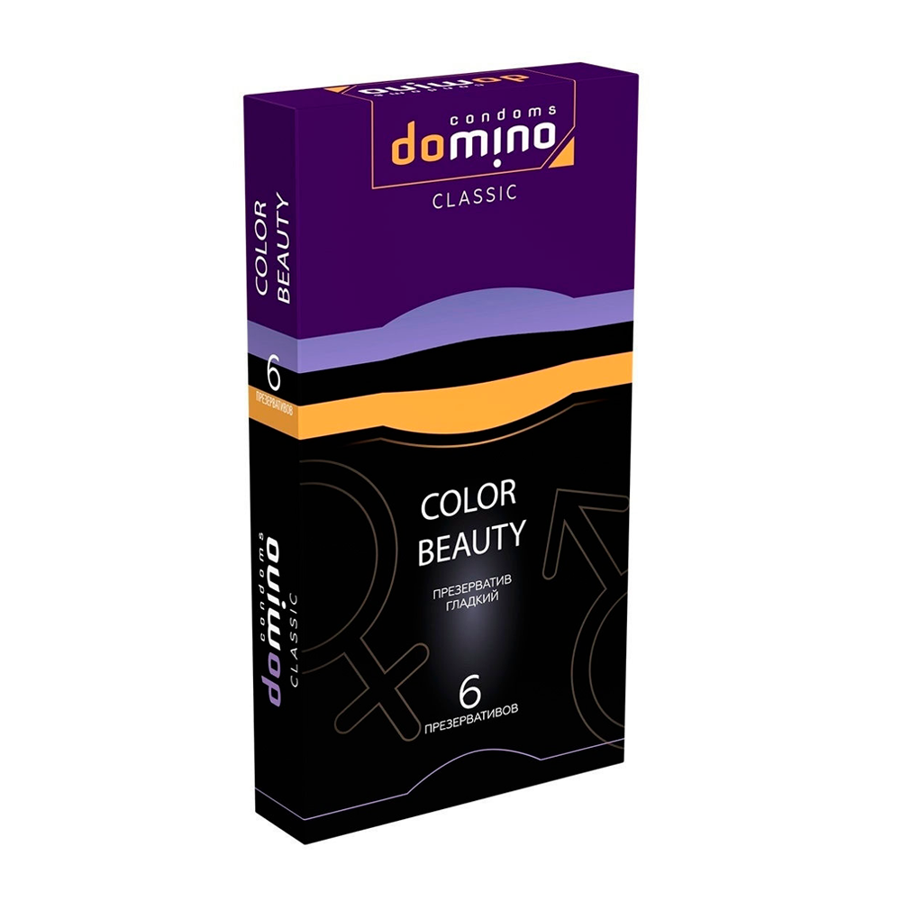 Презервативы гладкие цветные DOMINO  (6 шт в уп.)