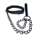 Ошейник с поводком кожзам