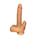 Фаллоимитатор из киберкожи толкающий+вращение с подогревом