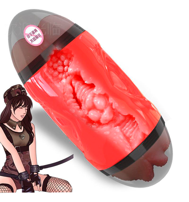 Мастурбатор в колбе двусторонний (вагина/анус)