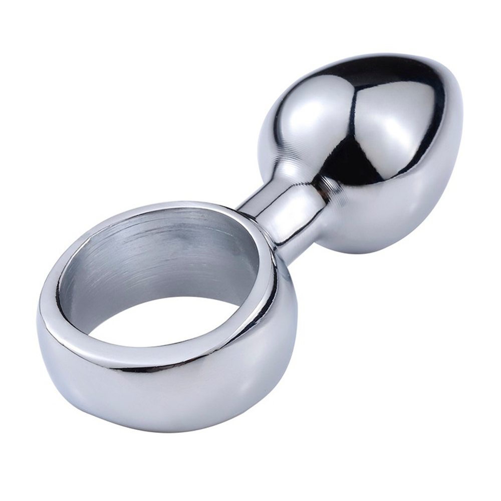 Пробка анальная металлическая с кольцом