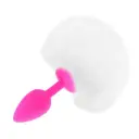 Пробка анальная силиконовая кроличий хвост