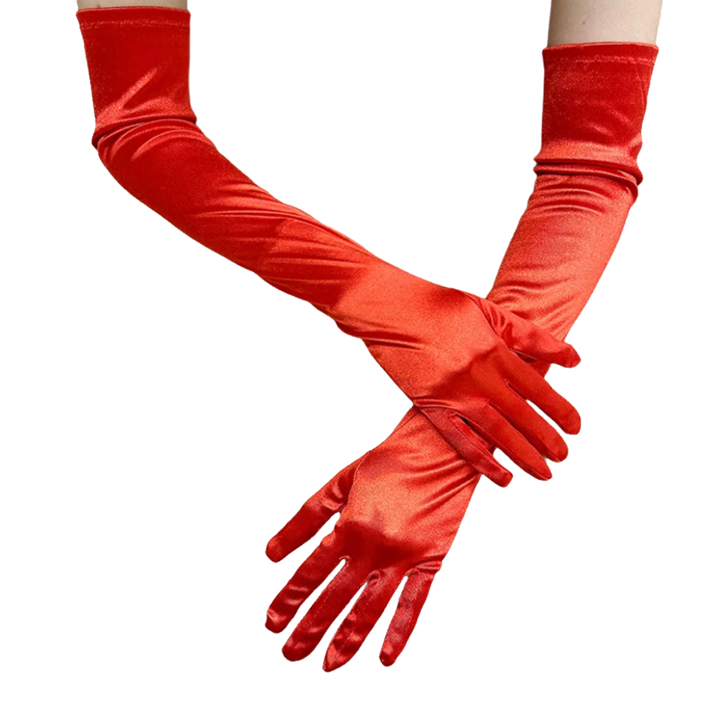 Перчатки женские атласные