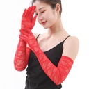 Перчатки женские кружевные длинные