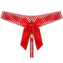 Стринги с бантом и стразами