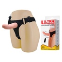 Страпон полый (надевается на мужчину) с вибрацией (пульт) +удлинение