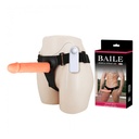 Страпон полый (надевается на мужчину) с вибрацией (пульт) +удлинение