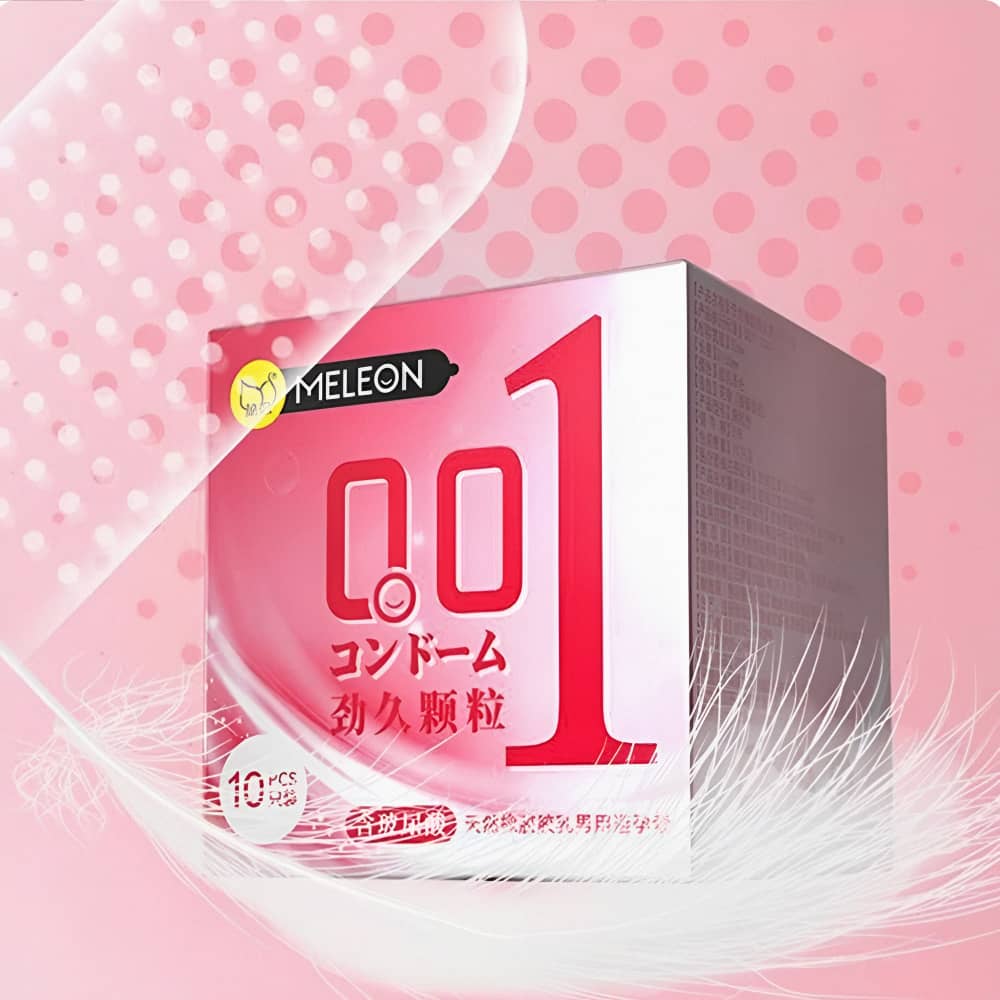 Презерватив ультратонкий MELEON 0,01мм с точками (10 шт)