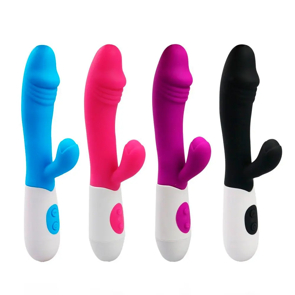 Вибратор проникновение + клитор (на батарейках)