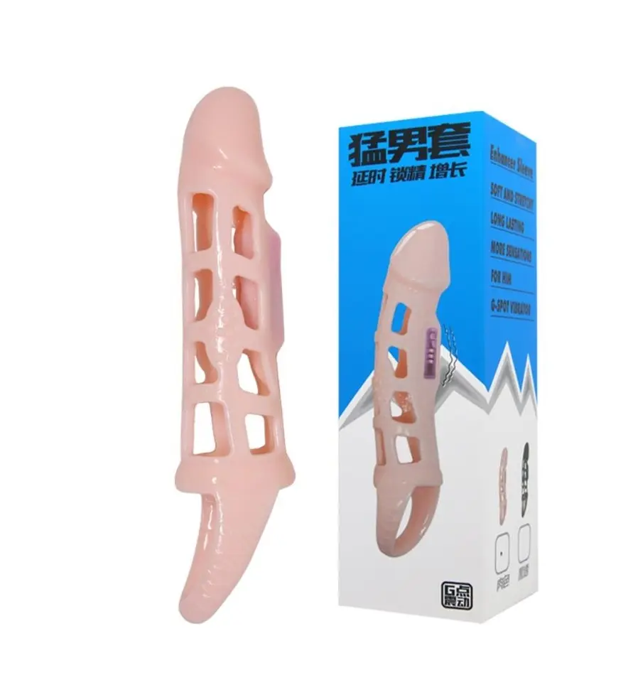 Насадка на член с вибрацией с удлинением