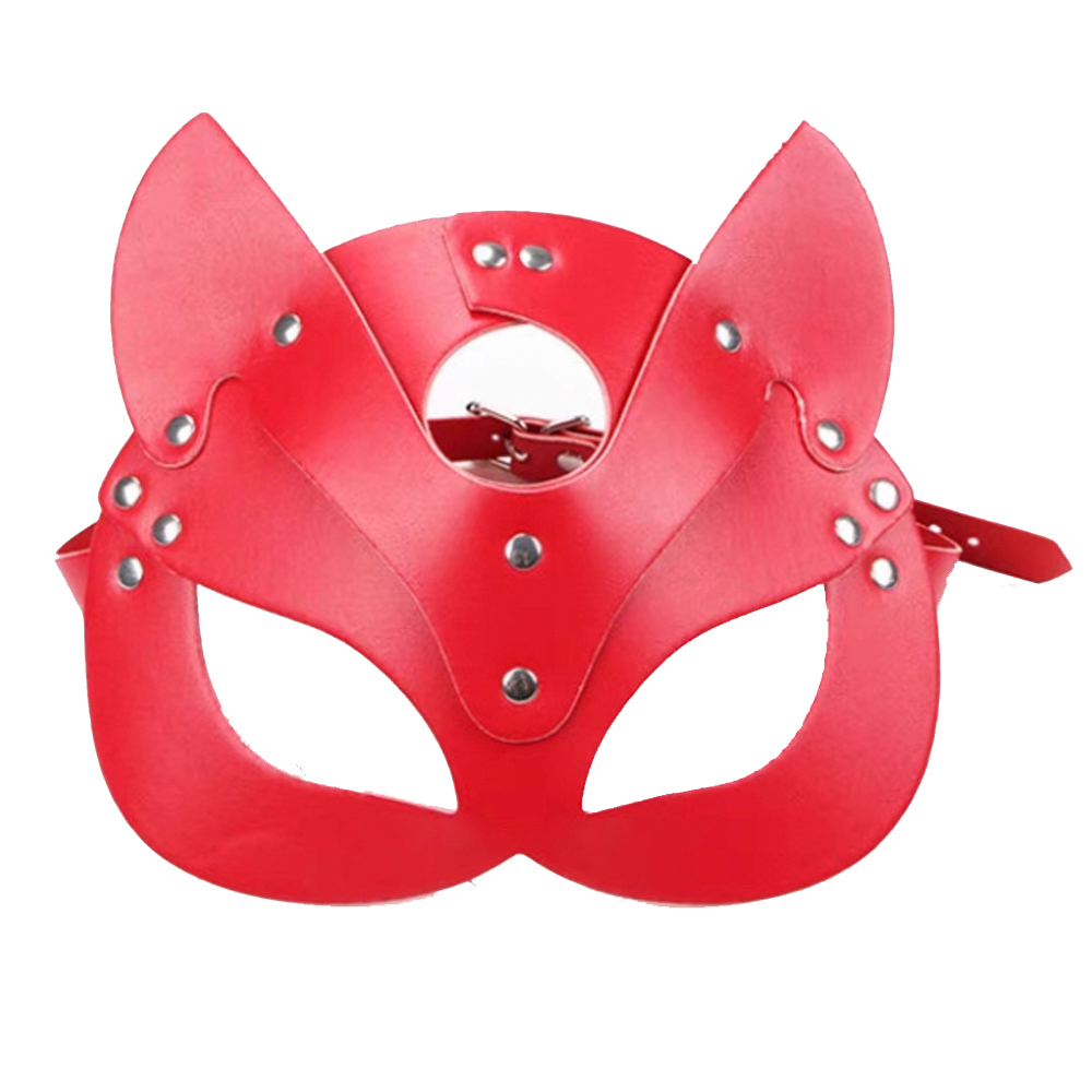 Маска  кошечка кожзам