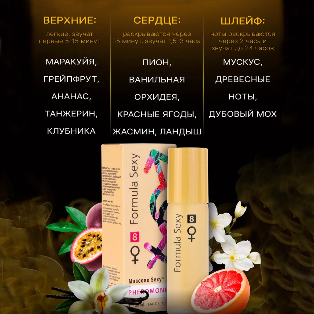 Туалетная женская вода с феромонами Formula Sexy (30мл) №8