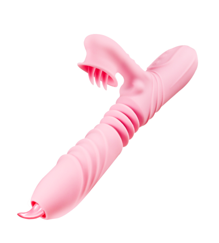 Вибратор с толкательными и вращательными движениями, с подогревом