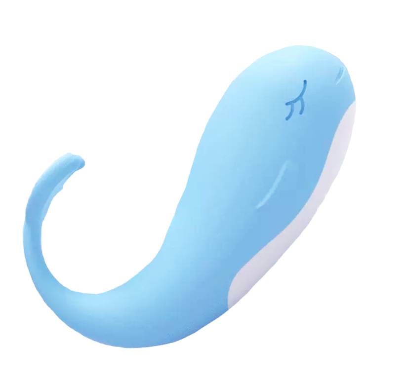 Виброяйцо на беспроводном пульте "Голубой Кит" (заряжающийся)