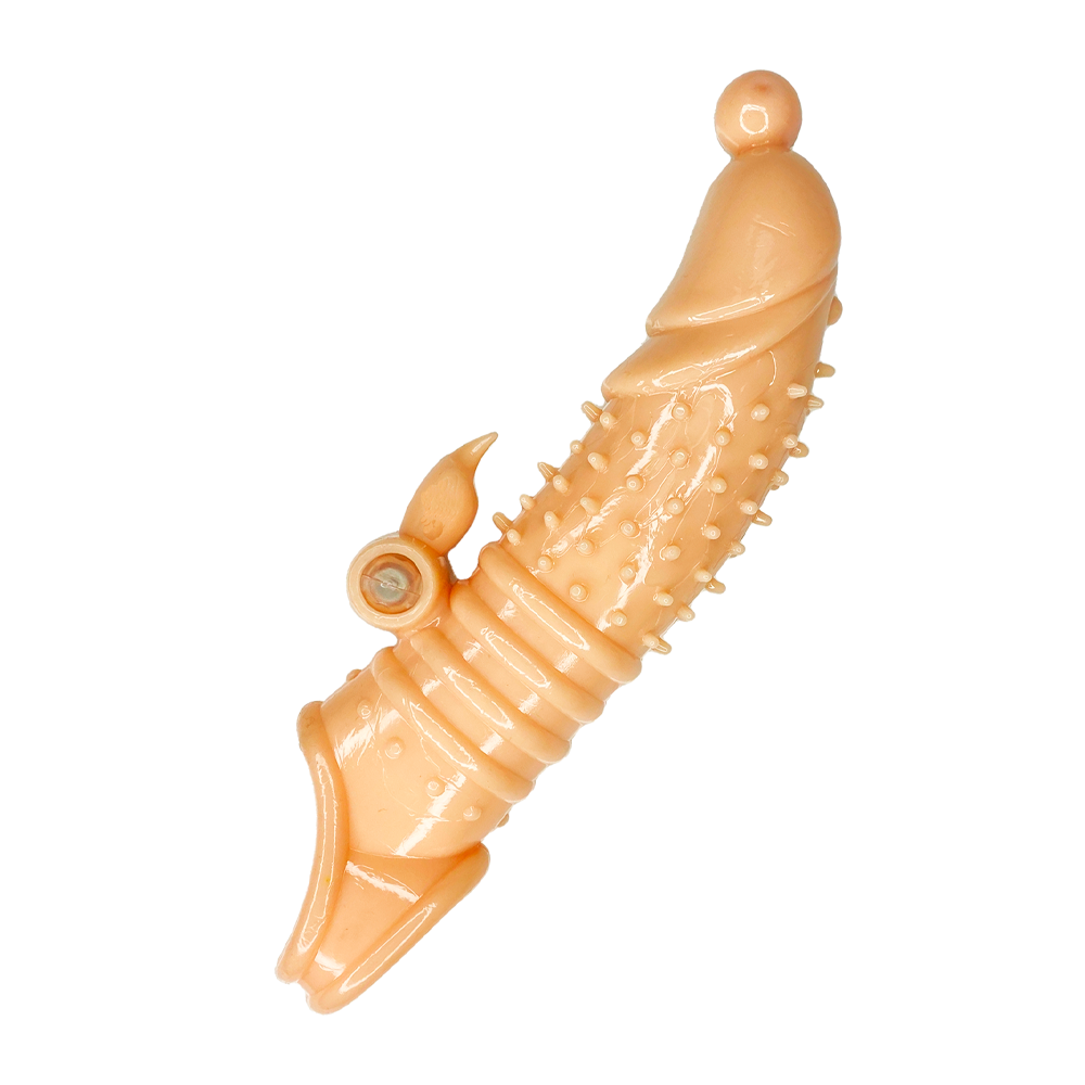 Насадка на член с удлинением и вибрацией в двух зонах