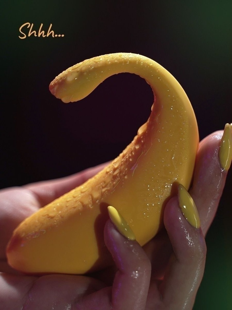 Двойной вибратор на беспроводном пульте "BANANA" (заряжающийся)