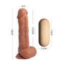 Фаллоимитатор с вращением и вибрацией из киберкожи с подогревом