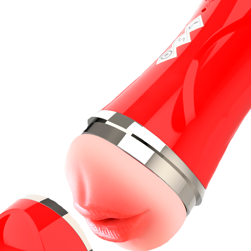 Мастурбатор двусторонний вагина-рот на присоске, вибрация+голосовое сопровождение