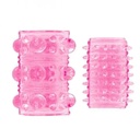 Сквозная насадка на член с силиконовыми бусинами