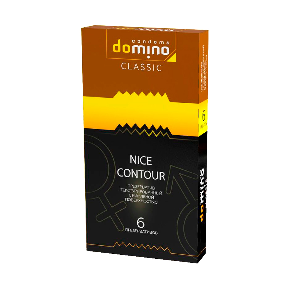Презерватив Domino Nice Contour с ребрами (6 шт в уп)