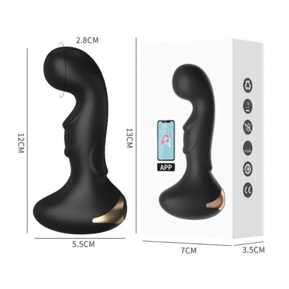 Анальный вибратор с ДУ через приложение/Массажер простаты