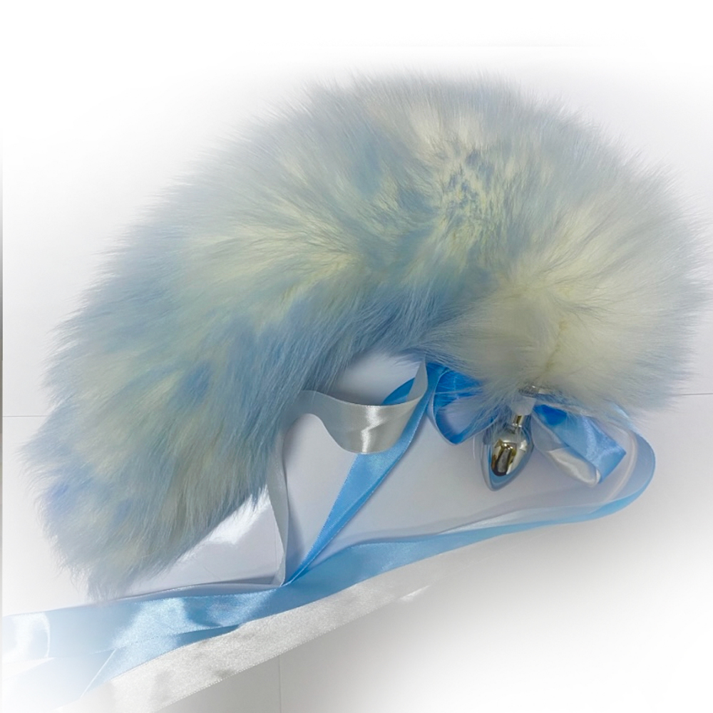 Анальная пробка металлическая "Аквамарин"