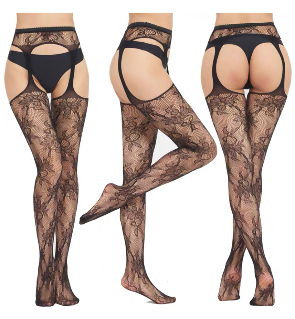 Чулки с поясом слитные (без трусиков)